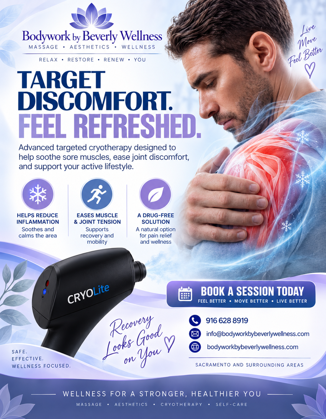 Targeted cryotherapy — soothe sore muscles and ease joint discomfort at Bodywork by Beverly Wellness